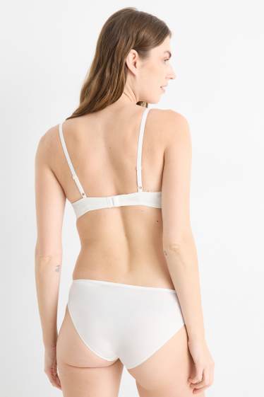 Women - Underwire bra - FULL COVERAGE - padded - white