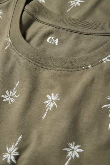 Damen - Nachthemd - gemustert - khaki