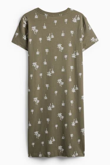 Damen - Nachthemd - gemustert - khaki