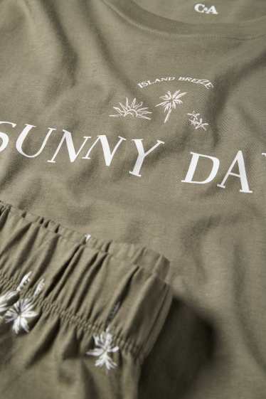 Damen - Shorty-Pyjama - khaki