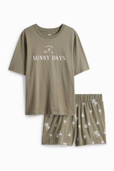 Damen - Shorty-Pyjama - khaki