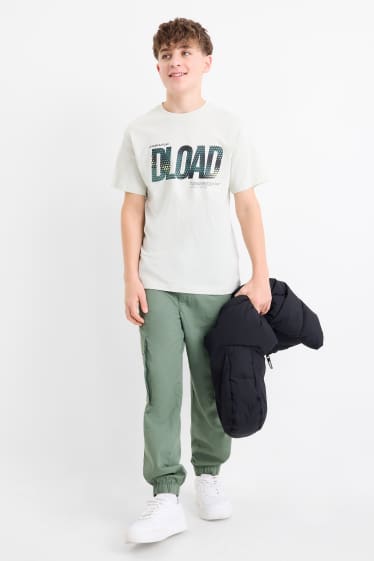 Enfants garçons - Pantalon cargo - vert foncé