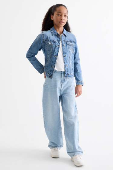 Kinder Mädchen - Barrel Jeans - blau