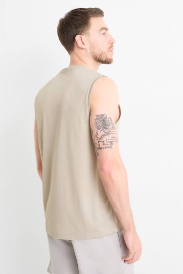 Herren - Funktions-Tank-Top - taupe