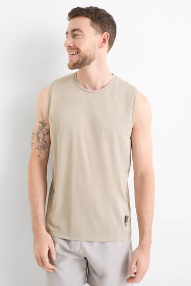 Herren - Funktions-Tank-Top - taupe