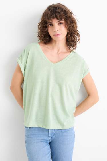 Dames - T-shirt - lichtgroen