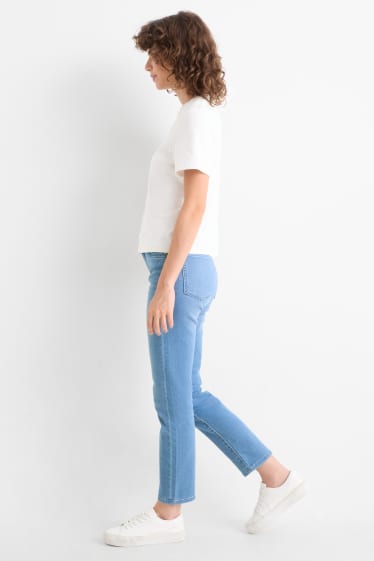 Damen - Slim Jeans - Mid Waist - Jog Denim - hellblau