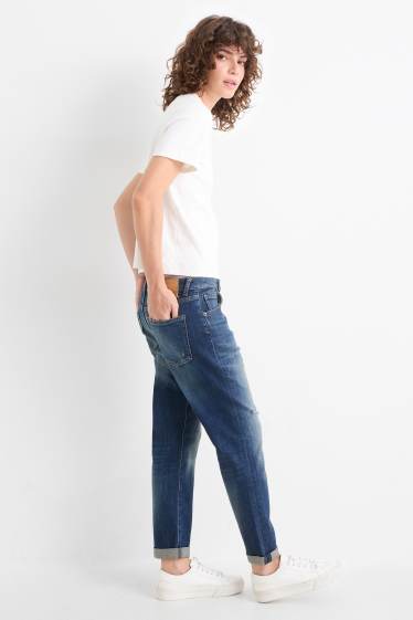 Dona - Boyfriend Jeans - mid waist - texà blau grisenc