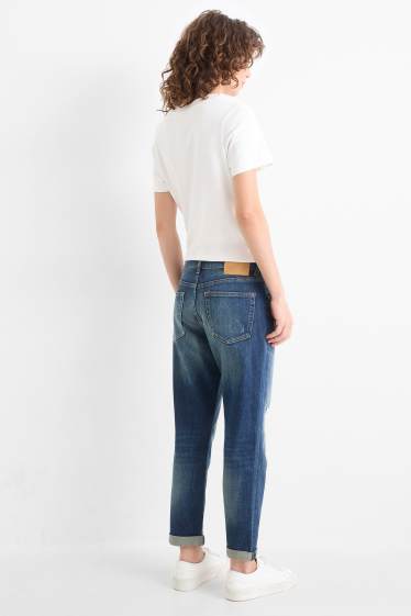 Dona - Boyfriend Jeans - mid waist - texà blau grisenc