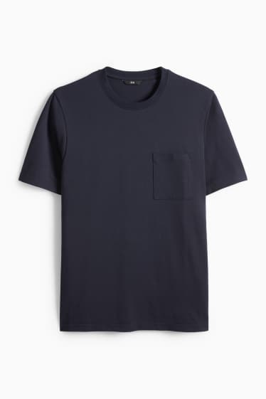 Hommes - T-shirt - regular fit - bleu foncé