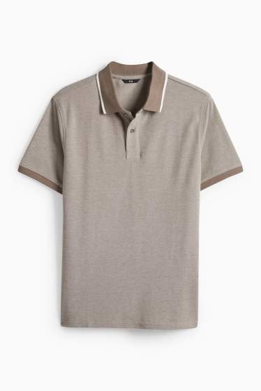 Men - Polo shirt - regular fit - beige