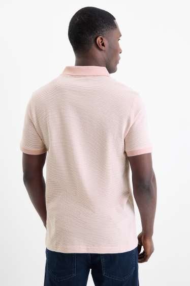 Herren - Poloshirt - Regular Fit - strukturiert - rosa