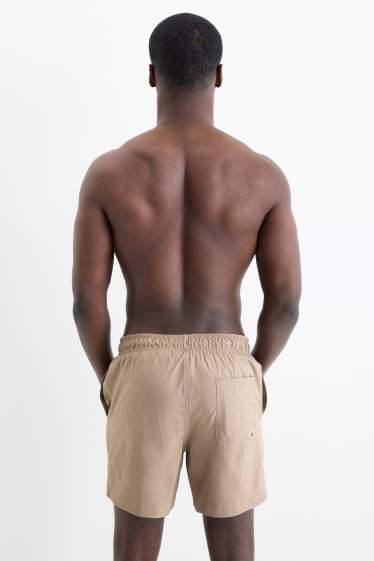 Men - Swim shorts - 2-in-1 look - taupe