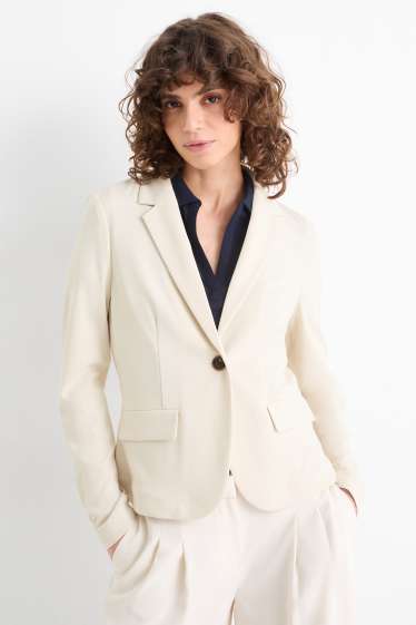Femei - Blazer office - regular fit - alb-crem