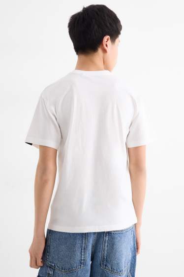 Kinder Jungen - Skater - Kurzarmshirt - weiss