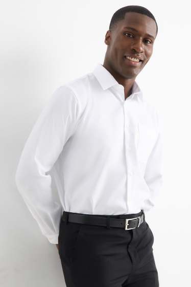 Herren - Businesshemd - Regular Fit - Kent - bügelleicht - weiß