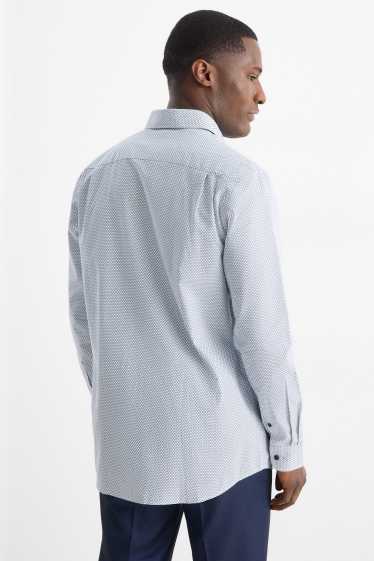 Men - Business shirt - regular fit - kent collar - easy-iron - patterned - light gray