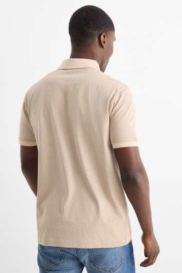 Home - Polo - regular fit - estructurat - beix