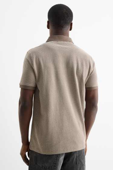 Herren - Poloshirt - Regular Fit - strukturiert - beige