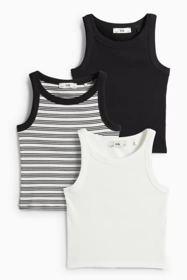 Kinderen: meisjes - Blouse - wit / zwart