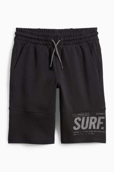 Children Boys - Surf - sweat shorts - black