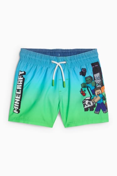 Copii - Băieți - Minecraft - șort de baie - verde deschis