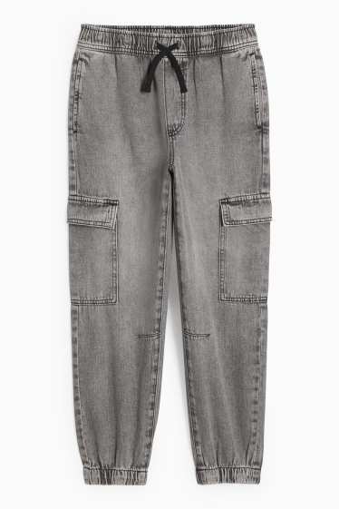 Children Boys - Cargo jeans - light gray