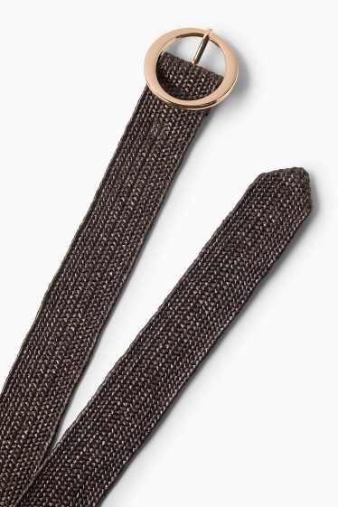 Women - Straw belt - brown
