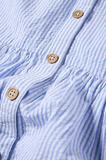 Bambine - Vestito - a righe - bianco / azzurro