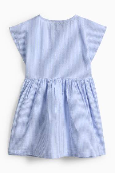 Bambine - Vestito - a righe - bianco / azzurro