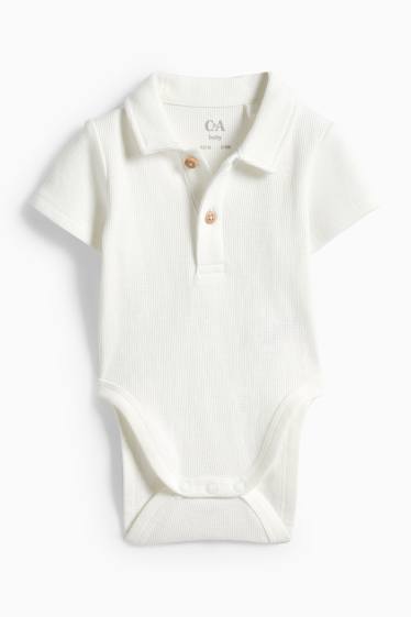 Unisex - Baby bodysuit - textured - white