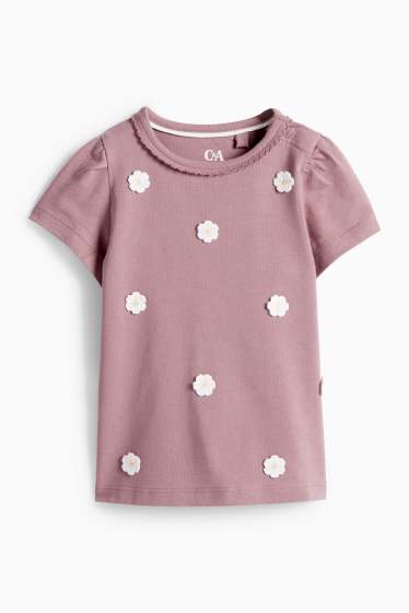 Baby: meisjes - Baby T-shirt - donker rose