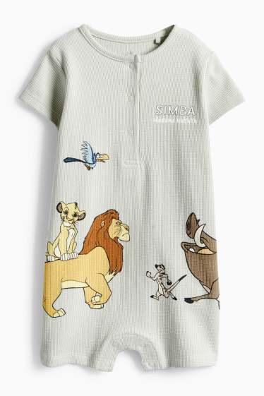 Baby: jongens - The Lion King - babypyjama - met structuur - mintgroen