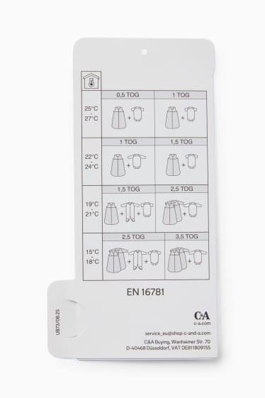 Unisex - Teddybeer - babyslaapzak - 0 tot 4 maanden - wit