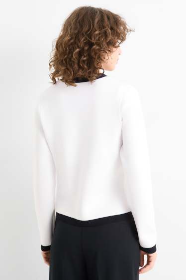 Femei - Cardigan tricotat - alb