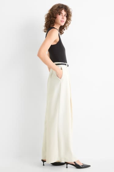 Donna - Tuta con cintura - nero / beige