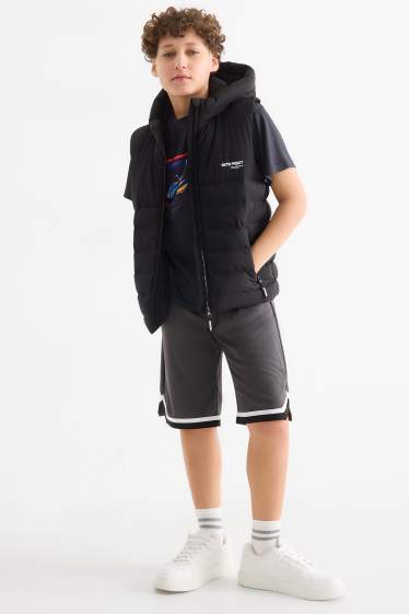 Kinder Buben - Bermudas - dunkelgrau