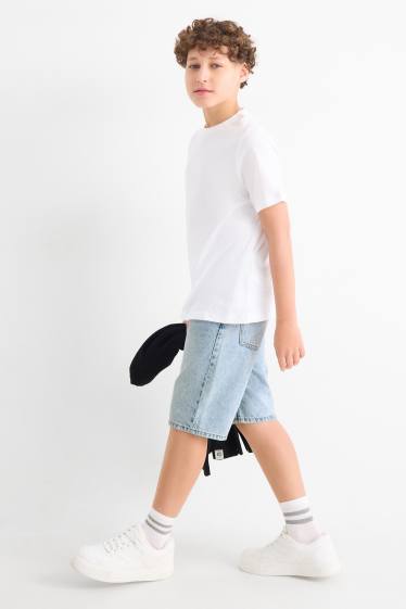 Enfants garçons - Bermudas en jean - bleu