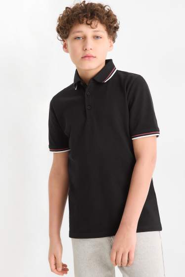 Kinderen: jongens - Poloshirt - zwart