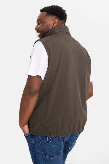 Hommes - Gilet sans manches - finition déperlante - 4 Way Stretch - vert foncé