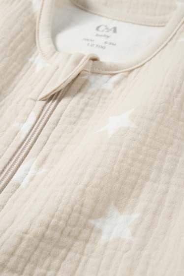 Miminka - chlapci - Hvězdičky - spací pytel pro miminka - 6–18 měsíců - světle béžová