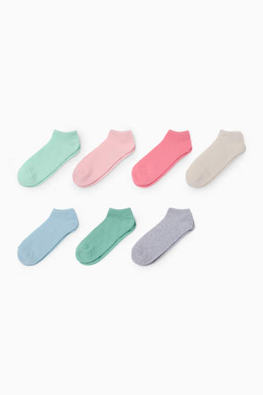 Copii - Fete - Multipack 7 perechi - șosete sub gleznă - multicolor