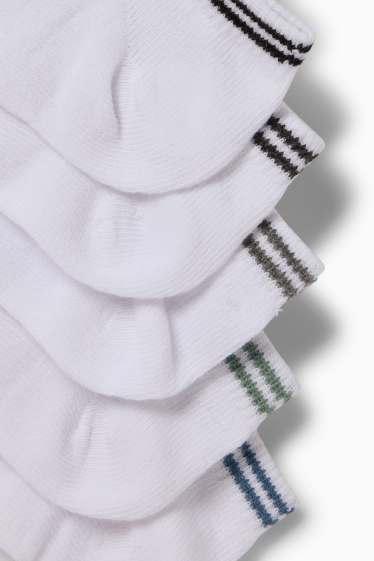 Pánské - Multipack 5 ks - ponožky do tenisek - bílá
