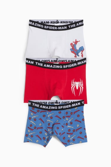 Bambini - Confezione da 3 - Uomo Ragno - boxer - bianco / rosso