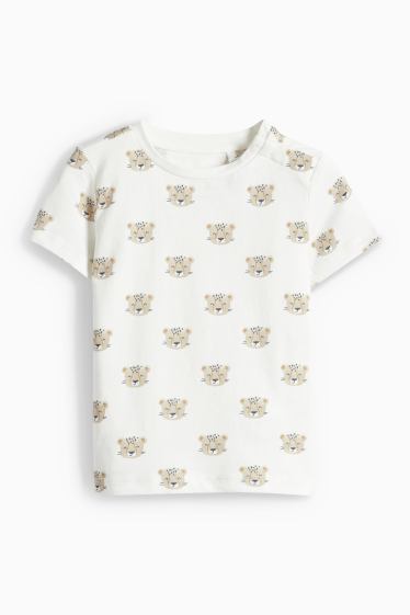 Baby: jongens - Luipaard - babyoutfit - 2-delig - jeanslichtblauw