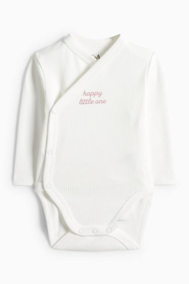 Bebeluși - fete - Compleu nou-născuți - alb / roz