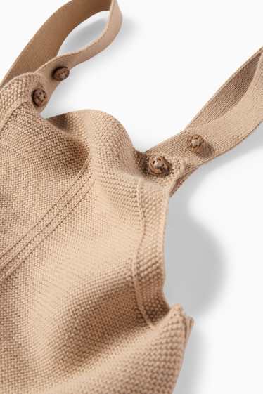 Unisex - Knitted baby dungarees - cremewhite