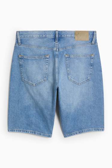 Pánské - Džínové bermudy - světle modrá