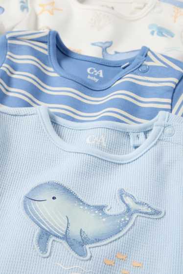 Nadó nen - Paquet de 3 - foca i balena - pijama per a nadó - blau/blanc