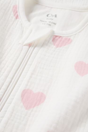 Baby Girls - Baby sleeping bag - white / rose